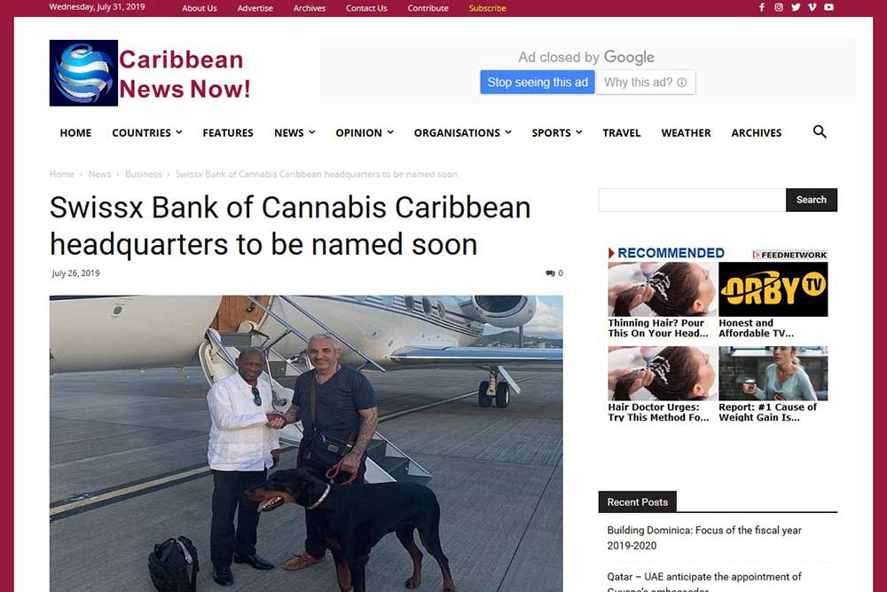 Caribbean News Now website　
