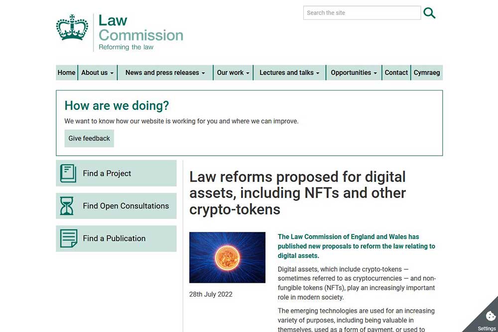 LawCommission デジタル資産に対する法案