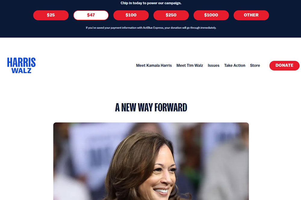 kamalaharris.com　新たな道へ